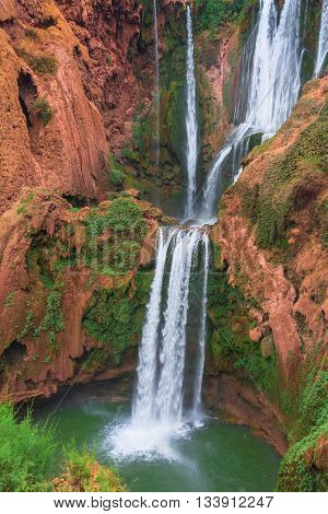 Beautiful waterfall in Ouzoud Azilal Morocco Grand Atlas