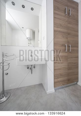 small but elegant half bathroom  in a apartment luxury interior