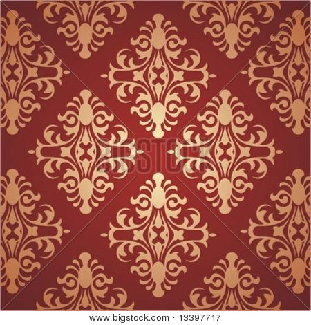 Red floral background (wallpaper)