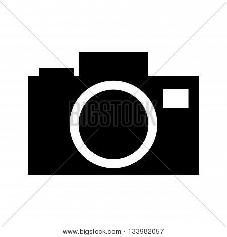 issolated flat camera silhouette  icon design front view , Vector