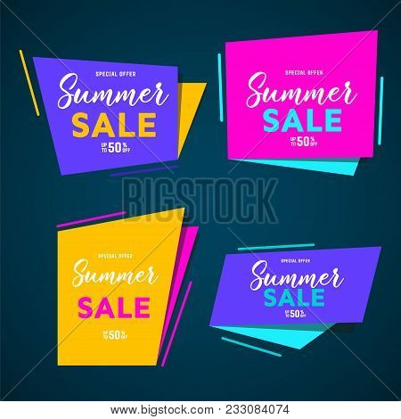 Origami Speed Box:big Sale. Special Sale. Super Sale.  Vector Abstract Geometric Origami
