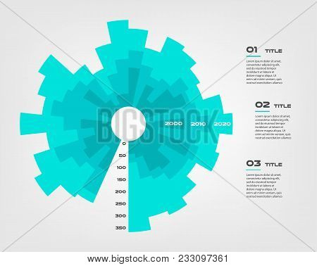 Sunburst Chart Color Infographics Step By Step In A Series Of Circle. Element Of Chart, Graph, Diagr