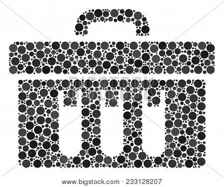 Analysis Composition Of Dots In Variable Sizes And Color Tones. Dots Are Composed Into Analysis Vect