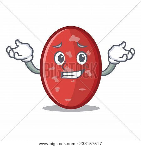 Grinning Salami Character Cartoon Style Vector Illustration
