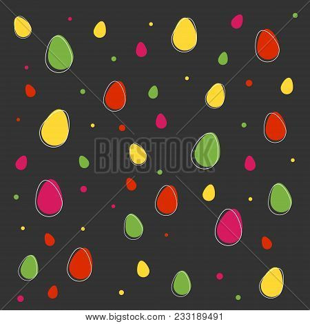Easter Background With Eggs. Vector Illustration Wallpaper.