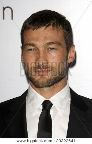 LOS ANGELES - Jan 28: Andy Whitfield přijíždí na oslavu L.A. umění měsíc v Calvin Klein