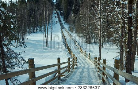 Russian Traditional Wooden Gangway