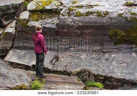 Jun 2015, Bola, Sweden, Rock Scrawls Of An Animal
