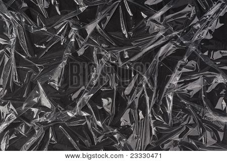 Feuille de plastique transparent structuré
