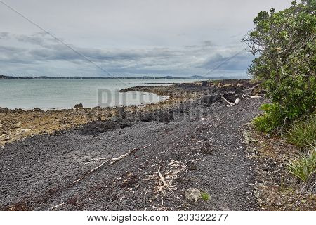 Views From The Coastal Track Close To The Rangitoto Wharf On Rangitoto Island New Zealand