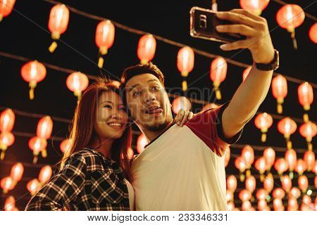 Asian couple at Chinese fastival