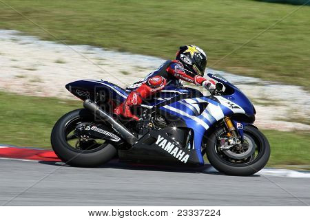 Sepang, Malaysia Februar 2: Motogp-Fahrer Jorge Lorenzo der Yamaha Factory racing Praktiken auf 