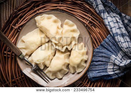 Homemade Dumplings With Cheese.