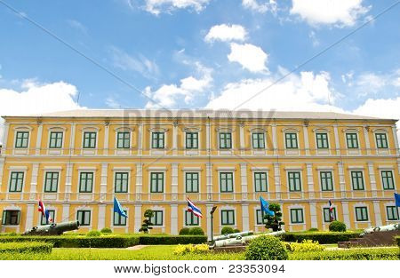 Gammel stil bygning med ny farve, Bangkok, Thailand