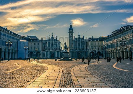 View Of The Exterior Of Venaria Reale Palace, Turin, Italy