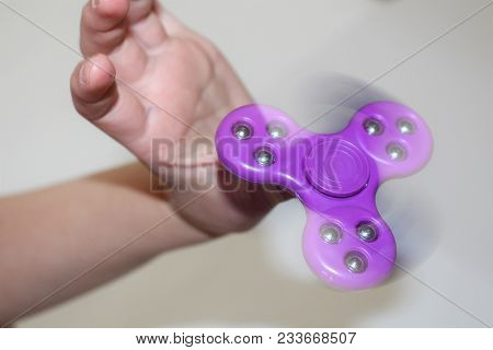Fidget Spinner. Colorful Fidget Spinner. Kids Playing With Fidget Spinner. Kids Relaxing.