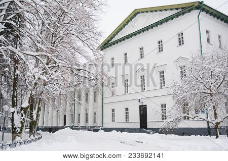 Nizhyn, Ukraine - January 24, 2017: Gogol State University Campus - Nizhyn, Ukraine In Beautiful Fro