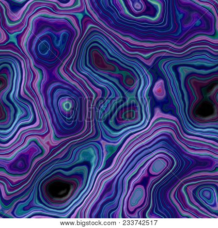 Marble Agate Stony Seamless Pattern Texture Background - Dark Blue, Purple, Vilet And Blue Color - S
