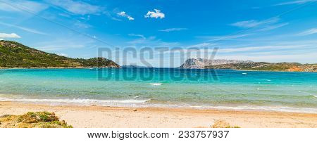 Colorful Shore In Capo Coda Cavallo. Sardinia, Italy