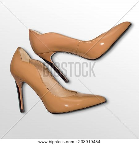 Woman Shoes Isolated On The White Background