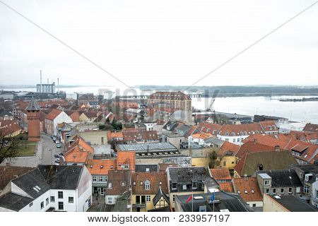 A View From Above Over Nykøbing Falster