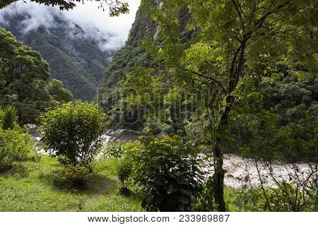 Detail Of The Urubamba River In Peru