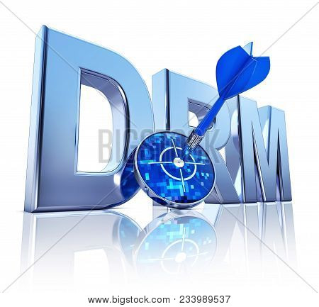 3d Rendering Of An Digital Rights Management Symbol