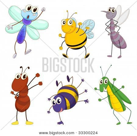 Illustrazione di una serie di simpatici animali