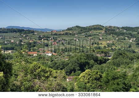 Arpino, Frosinone, Lazio, Italy: Panoramic View From The Historic Town At Morning