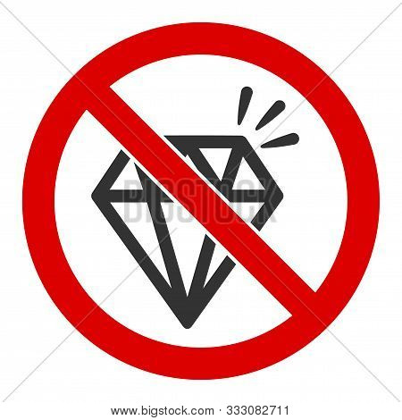 No Brilliant Raster Icon. Flat No Brilliant Symbol Is Isolated On A White Background.
