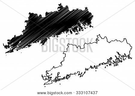 Uusimaa Region (republic Of Finland) Map Vector Illustration, Scribble Sketch Uusimaa Map