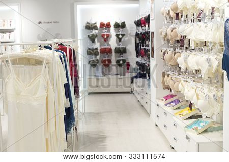 Zaporizhia, Ukraine, October 10, 2019. Anabel Arto Lingerie Store Interior