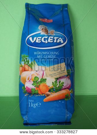 Koprivnica - Nov 2019: Podravka Vegeta Seasoning Packet