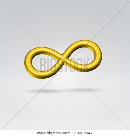 Simbolo di infinito d'oro