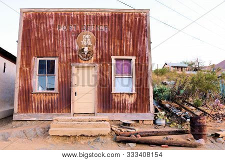 October 6, 2019 In Randsburg, Ca:  Historical Post Office Building Taken In The Forgotten Old West G