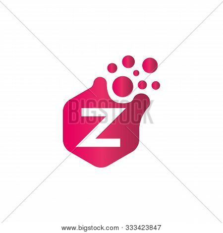 Z Dots Logo Design Template. Hexagon Z Icon. Z Letter Logo Vector. Hexagon Logo, Z Letter, Z Dots, Z