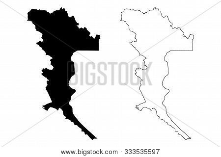 Herzegovina-neretva Canton (bih, Federation Of Bosnia And Herzegovina, Fbih) Map Vector Illustration