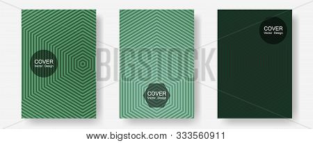 Geometric Design Templates For Banners, Covers. Technicolor Composition. Halftone Lines Annual Repor