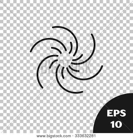 Black Black Hole Icon Isolated On Transparent Background. Space Hole. Collapsar. Vector Illustration