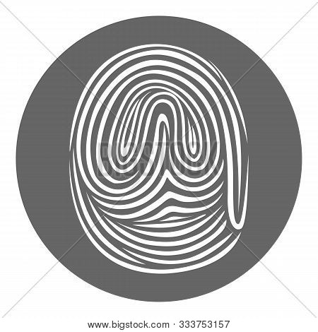 Fingerprint Icon. Biometric Data Symbol. Vector Illustration.