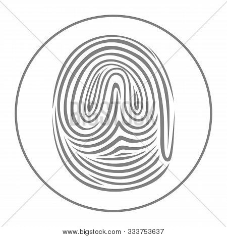 Fingerprint Symbol. Biometric Data Sign. Vector Icon.