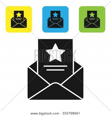 Black The Arrest Warrant Icon Isolated On White Background. Police Badge With Document. Warrant, Pol