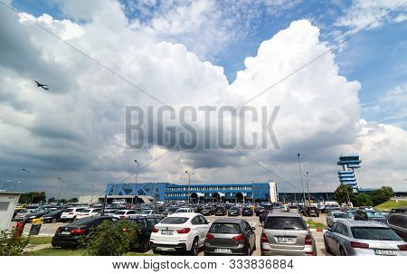 Bucharest, Romania - July 15, 2019: Henri Coanda International Airport, in Otopeni, 10.3 mi, 16.5 km, north of Bucharest city centre.