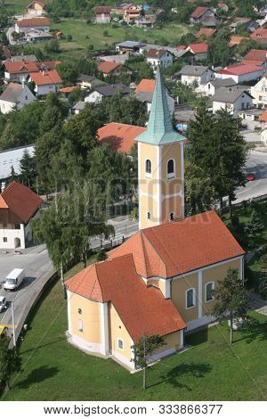 SVETA NEDELJA, CROATIA - JUNE 19, 2011: Parish Church of Holy Trinity in Sveta Nedelja, Croatia