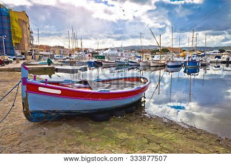 Saint Tropez. Colorful Harbor Of Saint Tropez At Cote D Azur View, Alpes-maritimes Department In Sou