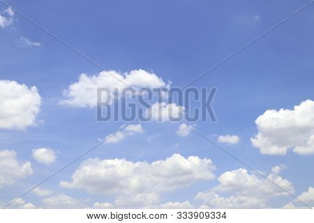Clouds And Blue Skies. Bright Sky With Clouds.
