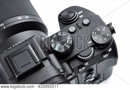 Ukraine, Dnipropetrovsk. 2020.11.14 Sony A7iii Photo Video Camera Isolated On A White Background. Ca