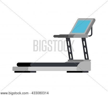 Electric Treadmill Isolated. Fitness Exercise For Running. Workout