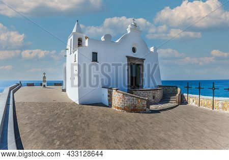 The Church Of The Madonna Del Soccorso Is A Religious Architecture Located In Forio In Italy. Island