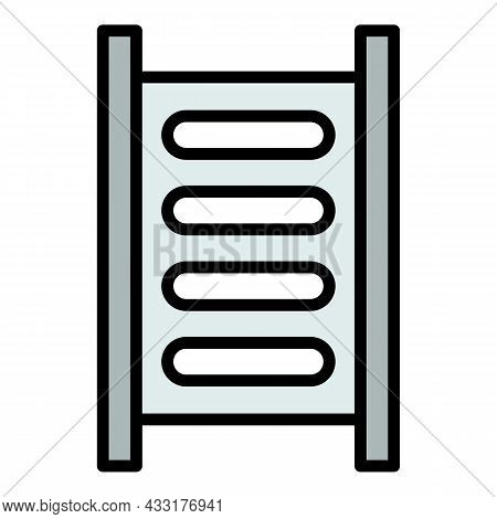 Scaffolding Icon. Outline Illustration Of Scaffolding Vector Icon Color Flat Isolated On White